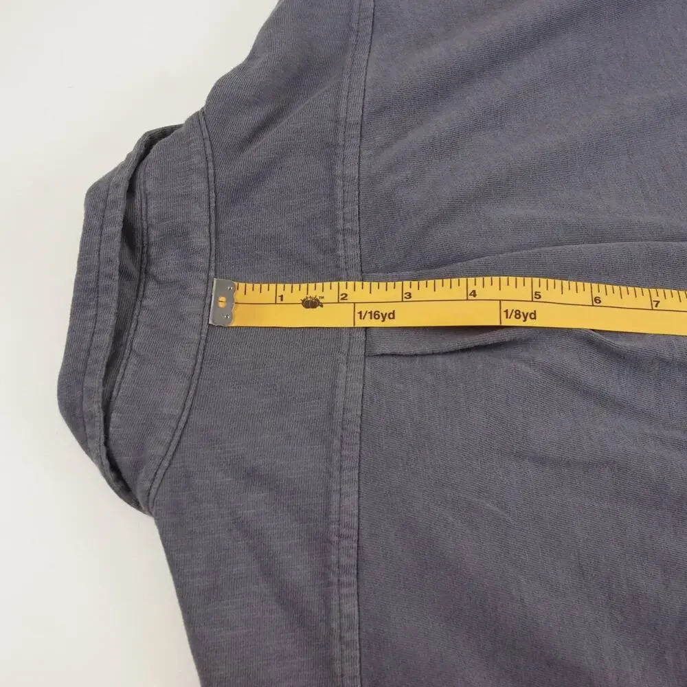 J Crew Garment Dyed Harbor Slub Cotton Gray Long Sleeve Button Shirt Mens XL